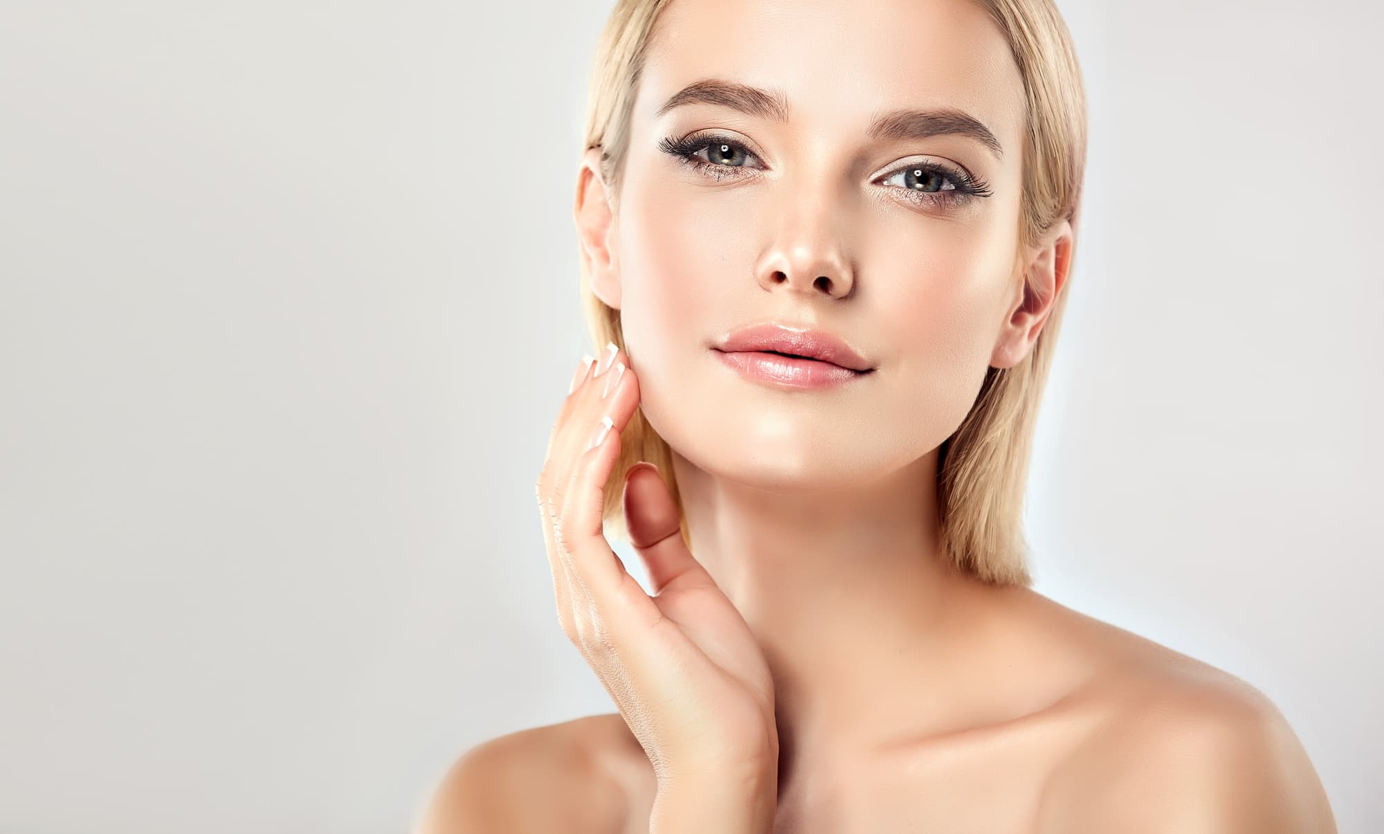 a woman after beauty treatment