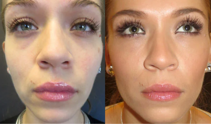 A middle-aged woman undergoes a rejuvenating transformation with different looks.