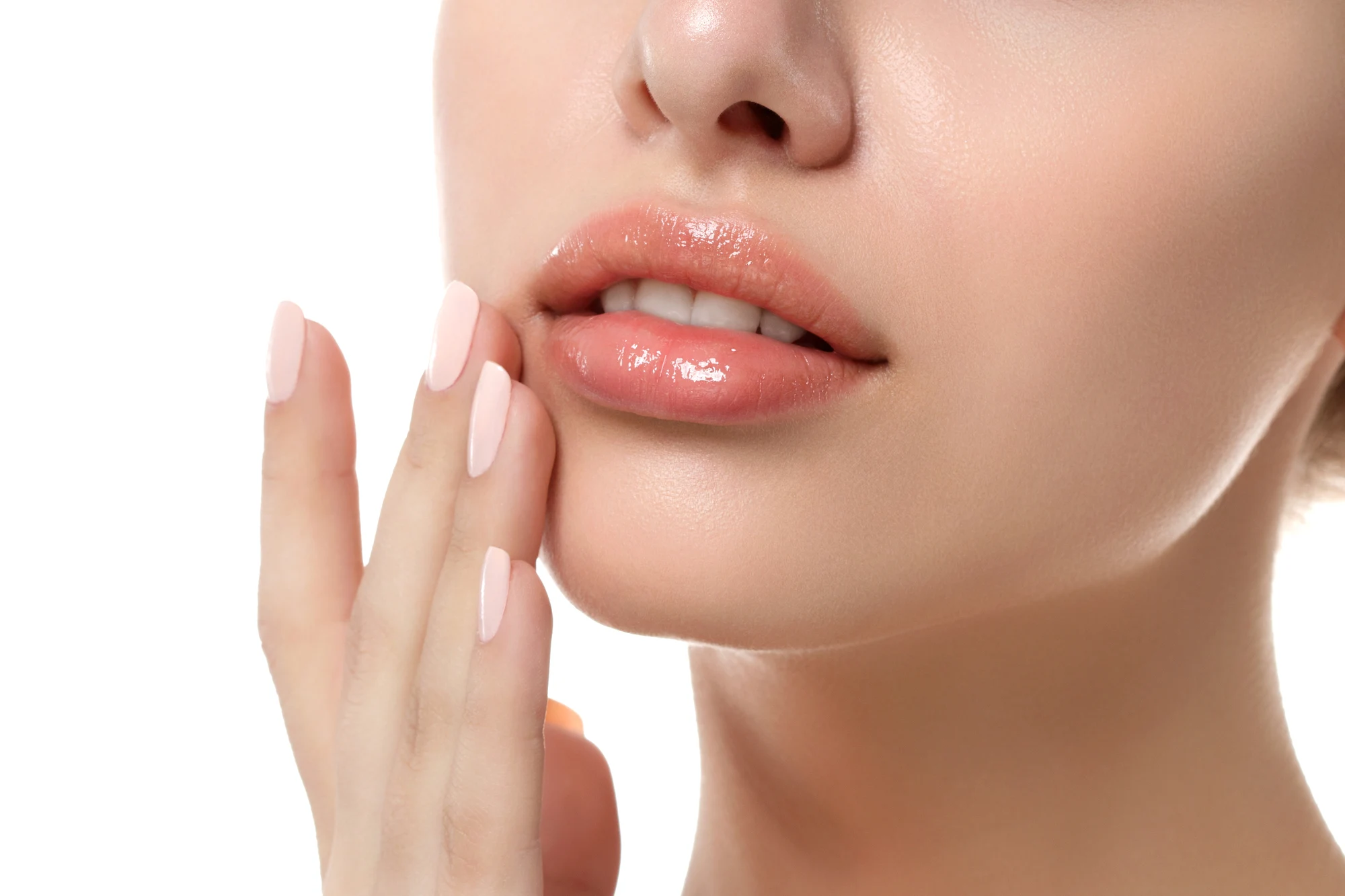 female's mouth after injections