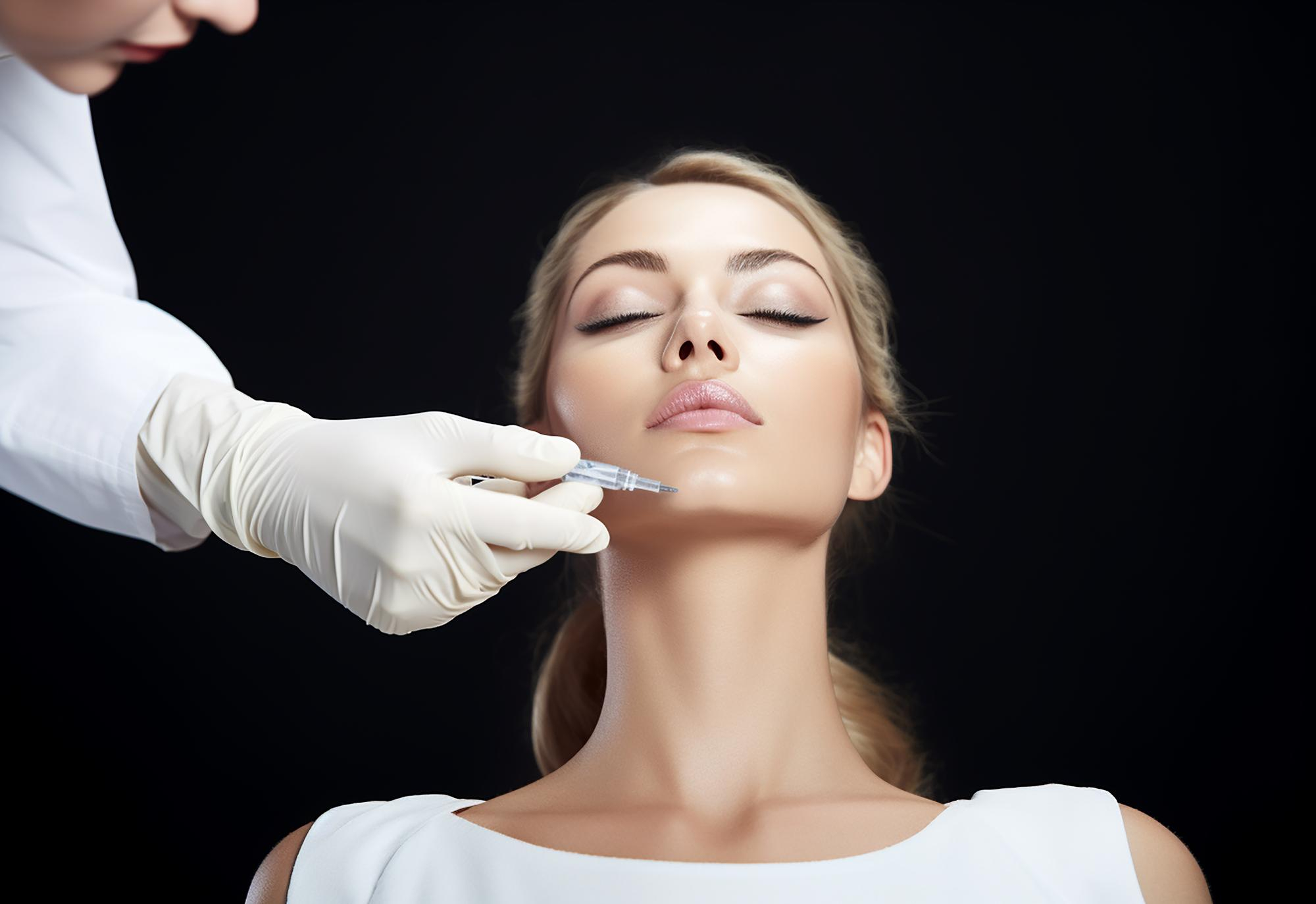 Using Radiesse filler for facial contouring.