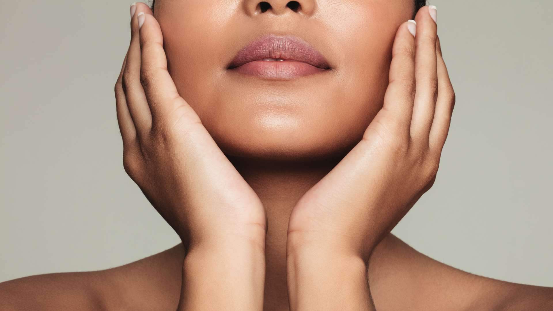 Person with smooth and healthy skin.