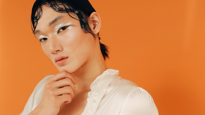 Androgynous model.