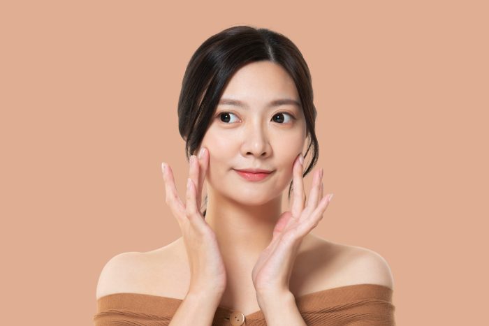 Beautiful Model Girl With Perfect Fresh Clean Skin. Youth And Sk