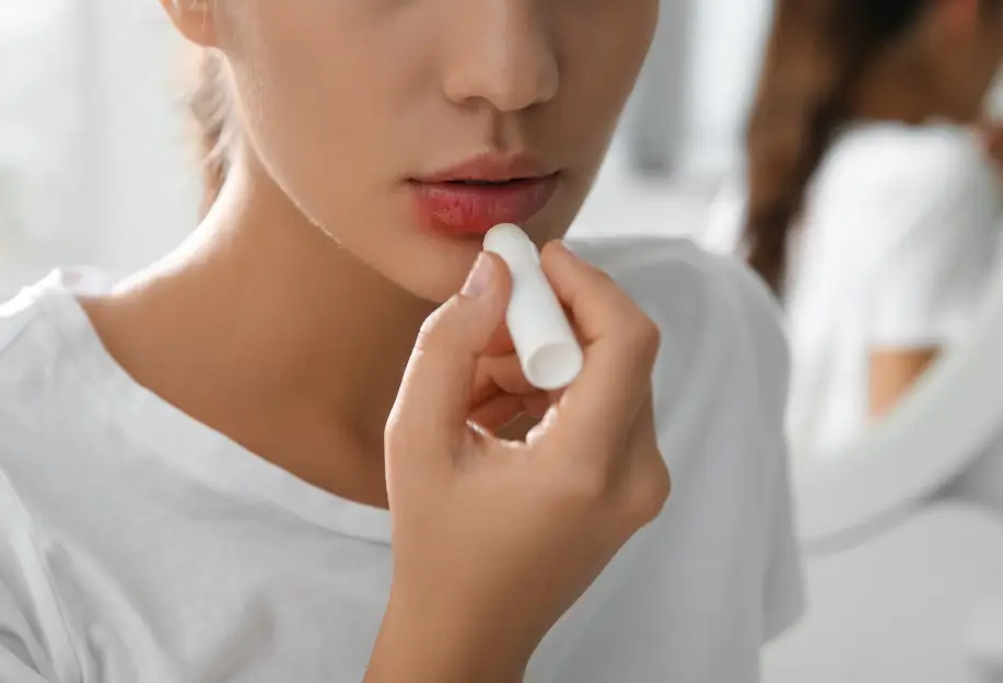 Lip filler swelling