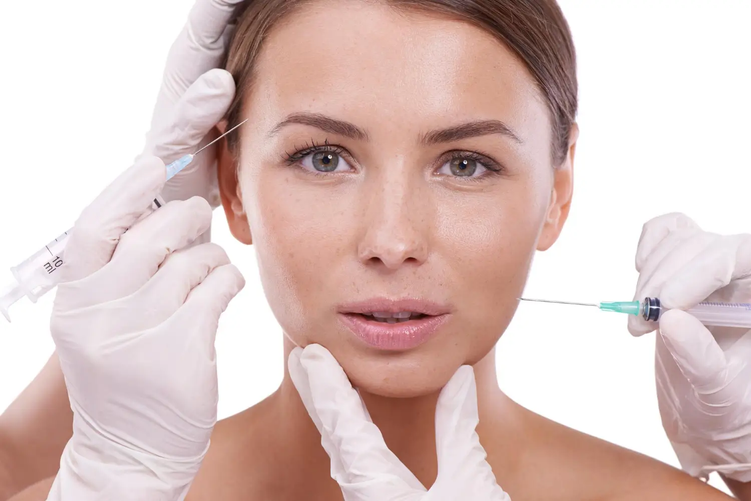 injections in different areas of the face