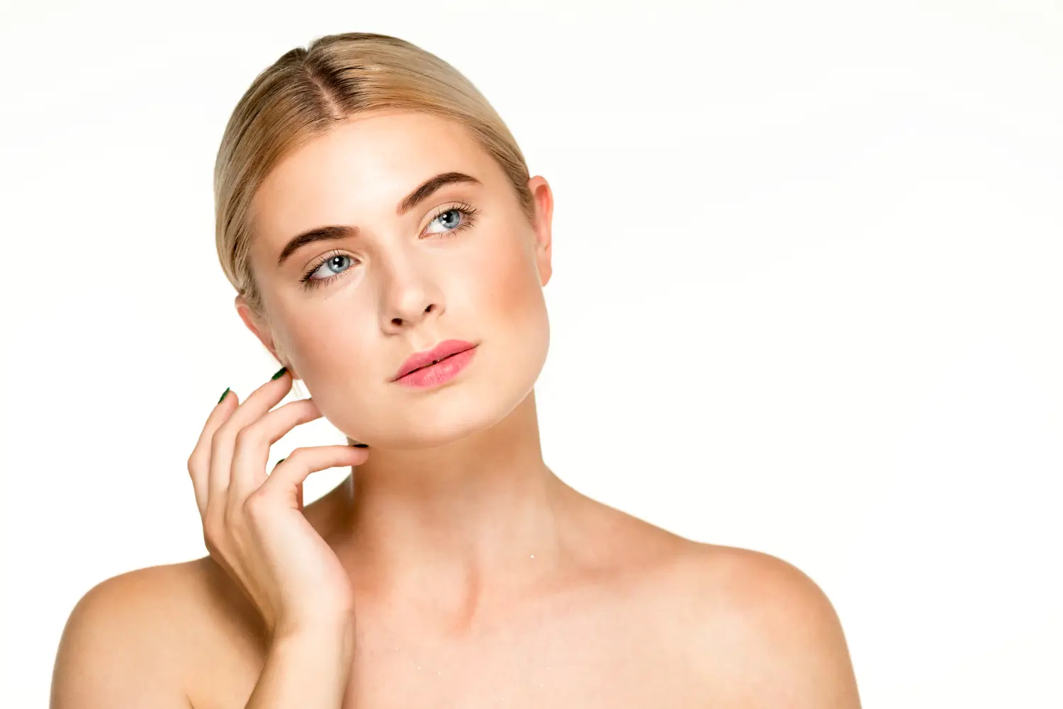 a woman's flawless face