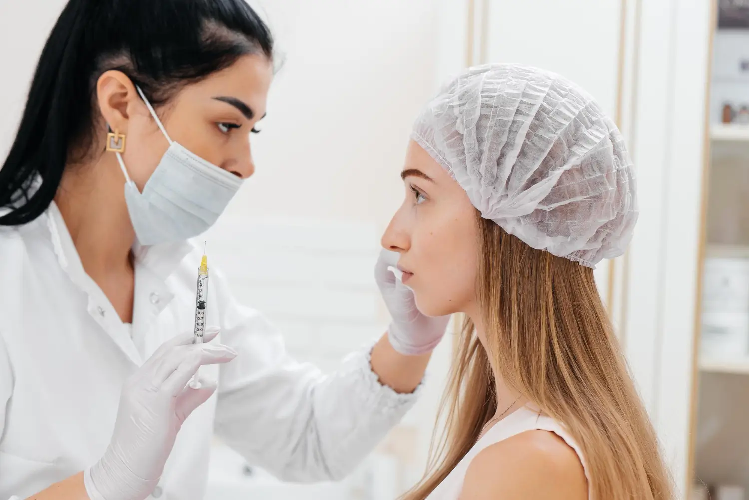 facial checkup before injection