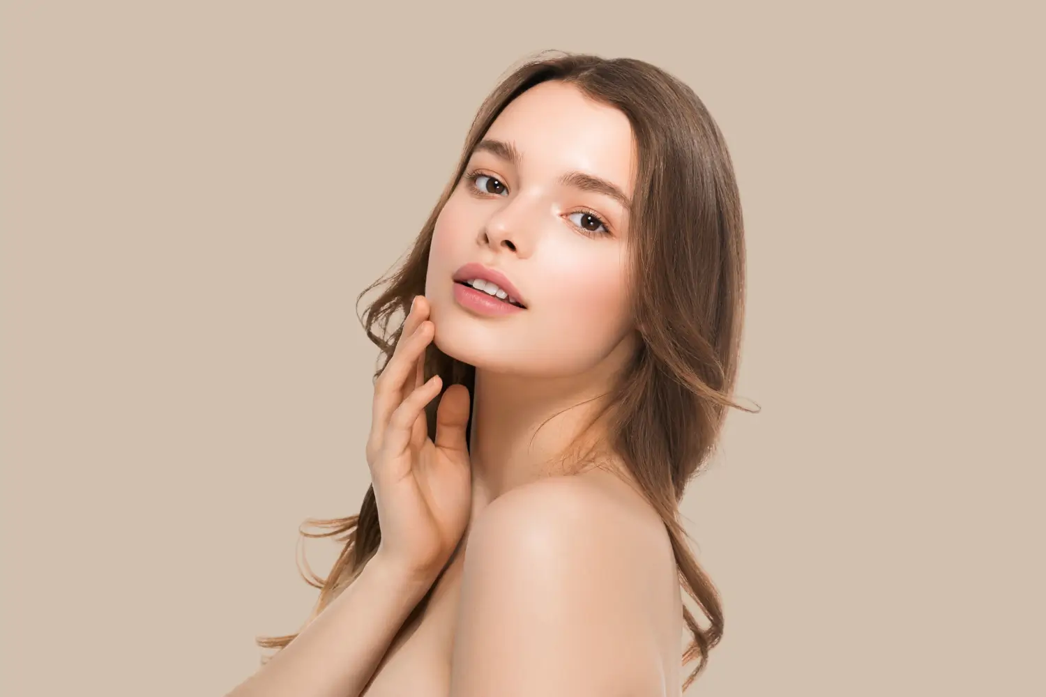 woman with stunning complexion