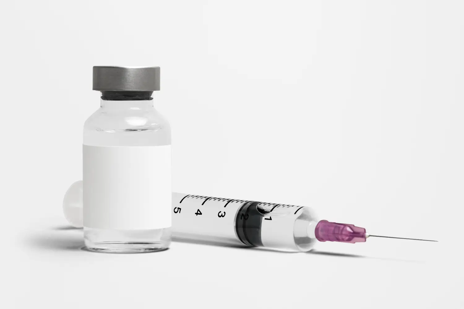 syringe and vial