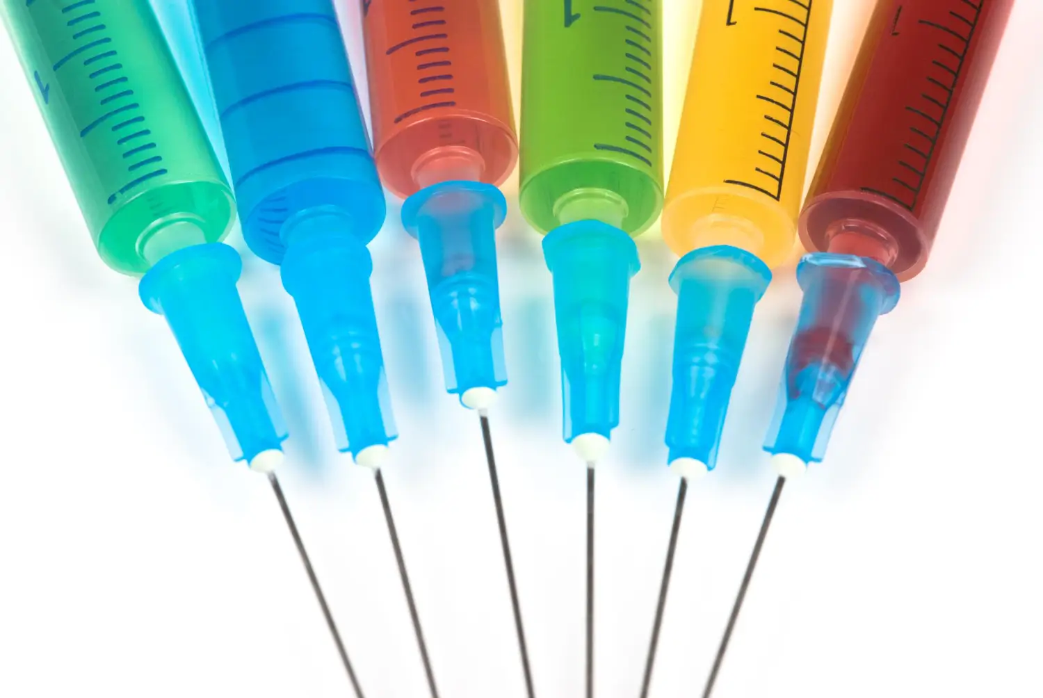 colorful injections ready for the procedure