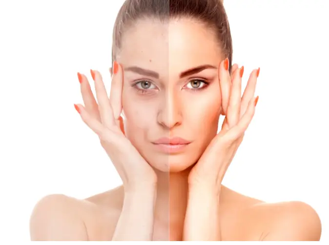 woman before and after her transformation