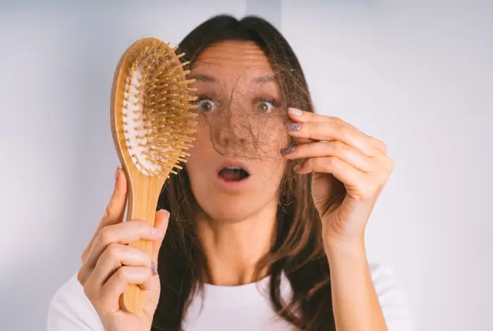 her hair got into the brush when she used it