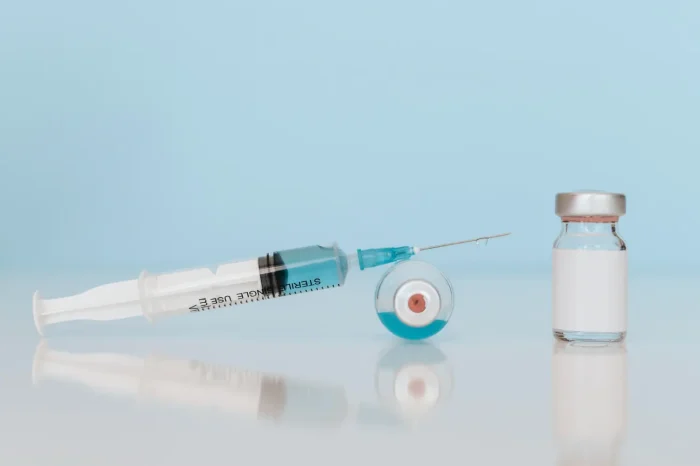 syringe and vial
