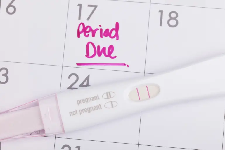 it's her period day based on the calendar