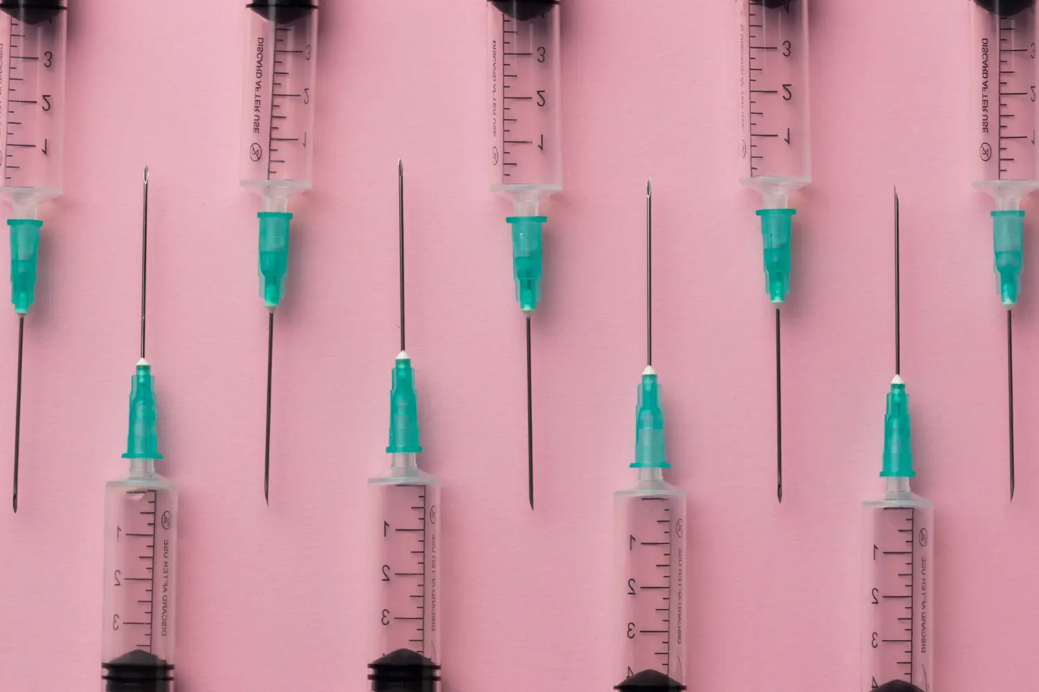 several syringes ready for the injection