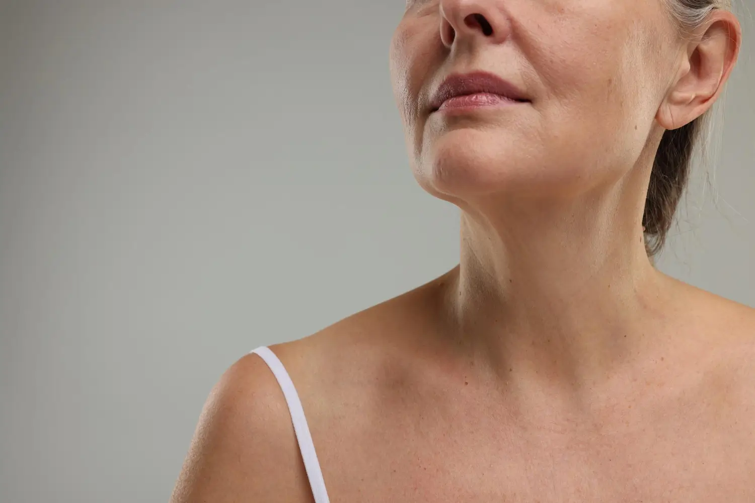 her chin and neck are smoother