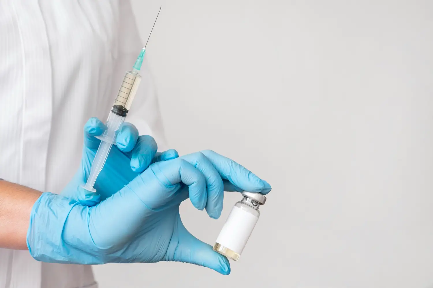 doctor ready to inject