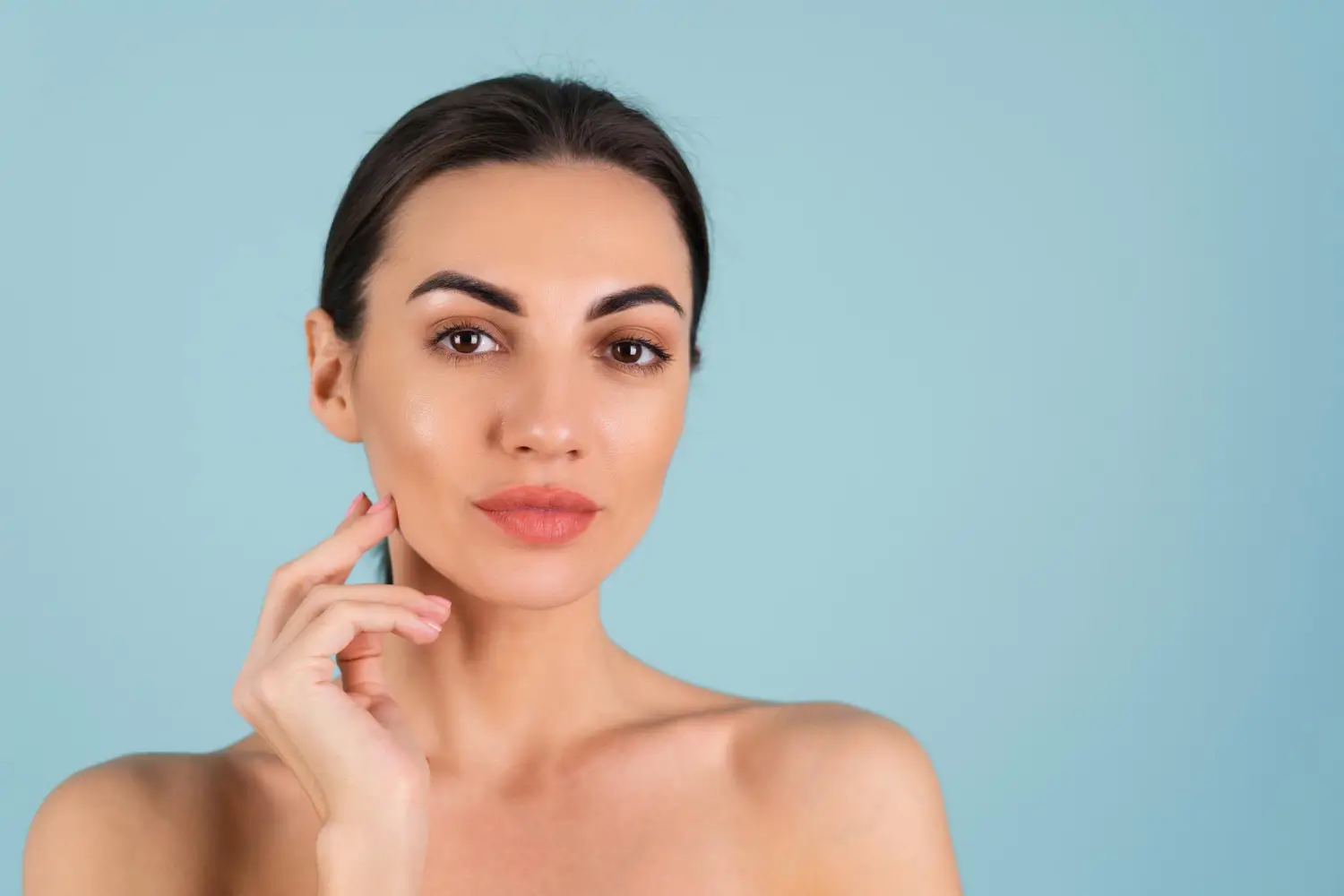 woman has beautiful and smooth skin